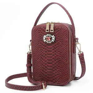 Nouveau sac à main tendance peau de serpent diamant design sacs à bandoulière pour femmes