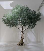 Arbre d'olivier artificiel sur mesure de grande taille pour la décoration intérieure et extérieure des jardins et restaurants, plante verte artificielle réaliste