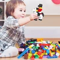 Bloques de construcción grandes para niños, bloques de plástico educativos para montar, DIY, juguetes para niños, regalo para niños