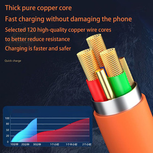 3 trong 1 Hợp kim kẽm sạc nhanh điện thoại di động cáp USB với 3A 120W sạc nhanh cáp - Product Image 6