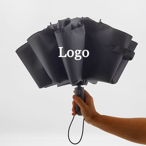 Automatic UV Water-Repellent 3-Fold Sun Umbrella Reverse Invert Design Custom Logo Printing for Travel Rain Raincoat Gift Set