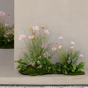 J-085 Planta <span class=keywords><strong>Artificial</strong></span> de Amapola de Seda de Alta Gama, Elegante, para Decoración del Hogar y Sala de Estar, Estilo Instagram, Juego Completo de Plantas Verdes en Maceta - Product Image 4