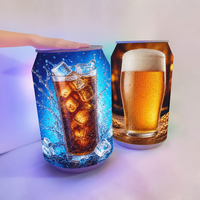 258x393mm Mini kreatif penuh warna dapat Led layar iklan Digital tanda dapat dipimpin tampilan untuk botol bir minuman