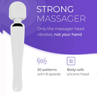 Masseur sans fil Ultra Wand avec trois embouts stimulants en silicone, 20 modes de vibration puissants, kits de vibrateurs de luxe pour adultes