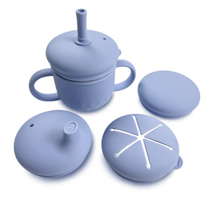 Gobelet à paille en silicone pour tout-petits, isolation à double paroi, anti-fuite, sans paille, sans bisphénol A - Product Image 5