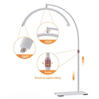 Lampe LED demi-lune pour cils, 320 LED, température de couleur réglable, trépied diamant, éclairage vidéo sur pied pour salon de beauté et tatouage