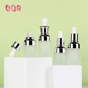 Customized Dropper <b>Bottle</b> Silver Essential Oil <b>Bottle</b> <b>Glass</b> <b>Bottle</b> Customized Cosmetics Container <b>Empty</b> with Rubber Dropper - Product Image 4