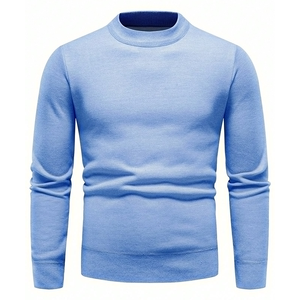 Wholesale Winter Pullover Casual Slim Fit Basic Solid Color <strong>Men</strong> Long Sleeve Knitted Thermal Sweaters <strong>Turtleneck</strong> <strong>Men's</strong> Sweater - Product Image 3