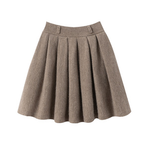 Falda plisada de Cachemira para mujer, minifalda de lana de cintura alta, Falda corta elegante para otoño e invierno, venta al por mayor - Product Image 6