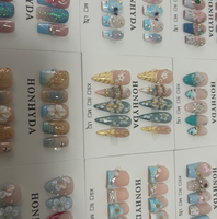 Offre Spéciale : Faux Ongles à Presser 100% Faits Main, Designs 3D Variés (Amande, Carré, Stiletto, Bébé Canard)