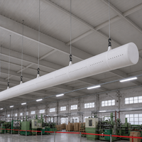 Tissu polyester ignifuge, conduit de ventilation industriel, tuyau noir, propriétés antibactériennes et antistatiques pour atelier, hôpital