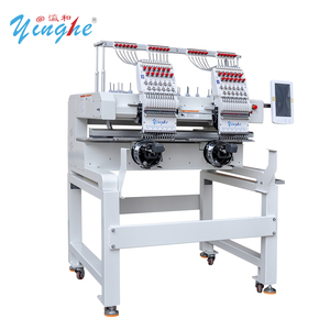 La machine à broder Yinghe Muti-Funcrion informatisée à 2 têtes et 12 aiguilles comprend un capuchon plat et une broderie de vêtements finie - Product Image 2