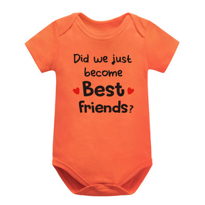 Fabricant en gros bébé barboteuse solide à manches courtes body décontracté 100% coton Triangle Onesie été ramper costume pour bébé - Product Image 4