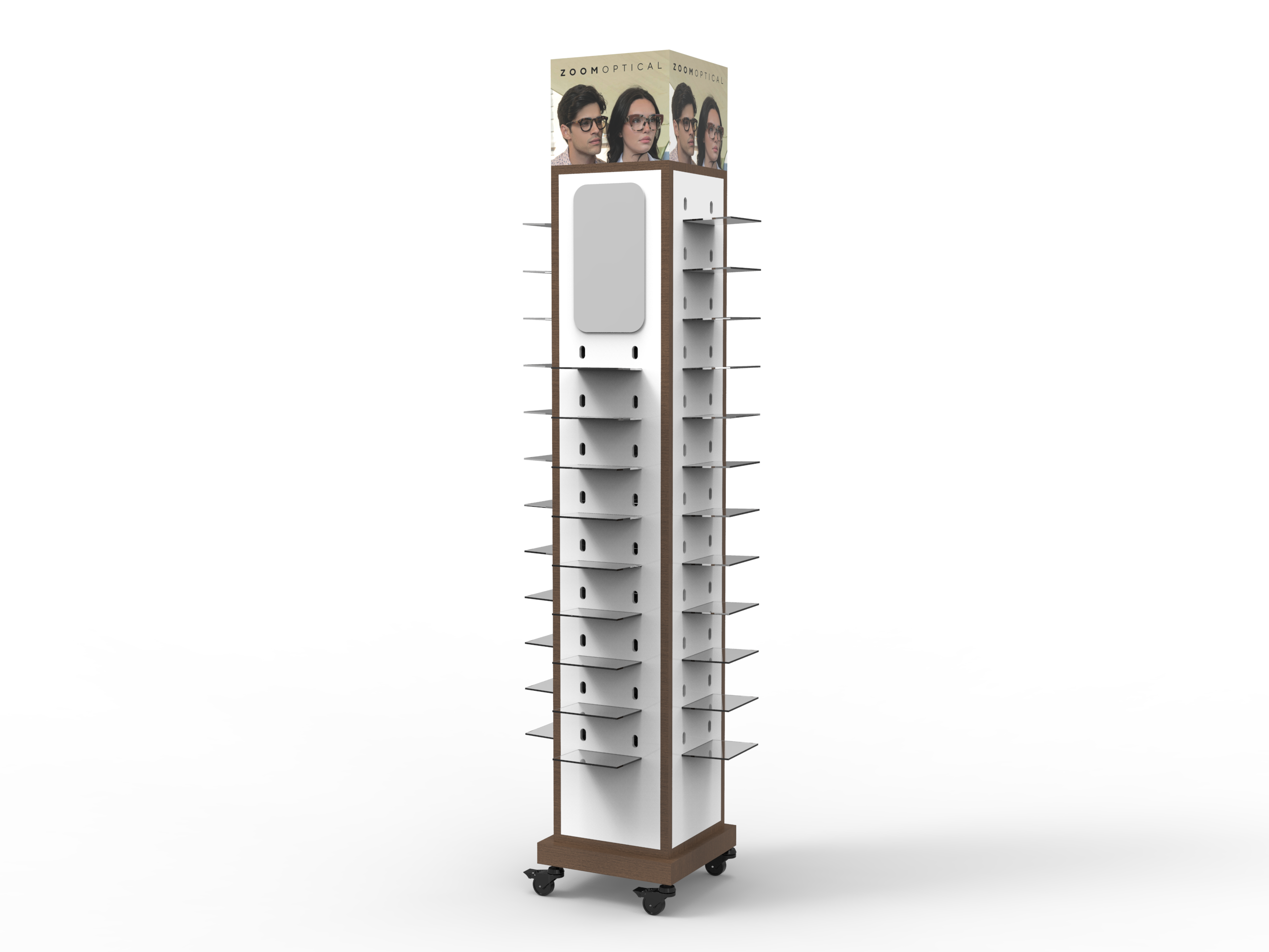 Apache Custom Metal Sunglasses Display Rack for Optical Boutiques, Fashion Retail Stores and Supermarket Eyewear Departments — view 2
