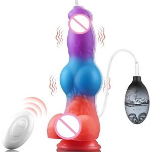 เครื่องสั่นแบบฉีดน้ำไฟฟ้ารูปทรงเอเลี่ยนเรืองแสงขนาด 9 นิ้ว 7 ระดับความถี่ พร้อมปุ่มควบคุมแบบปมคู่ - Product Image 5