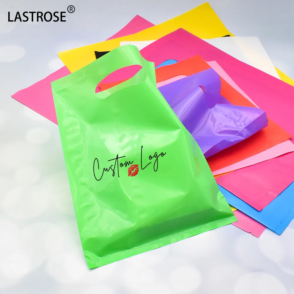 Manufacturer of Plastic Bags Gift Food Shopping Lashes Die Cut Recycled Plastic Packaging Bags for Business private your label