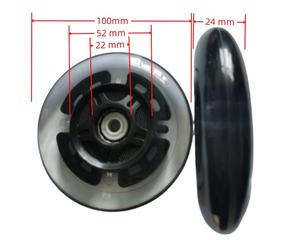 Ruedas Flash Patines En Linea100mm roue lumineuse 100mm Scoot roue clignotant rouleau Pu lumineux Led roues de patin à roues alignées - Product Image 1
