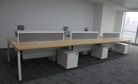 Poste de travail modulaire pour bureau, table de personnel en open space pour 2, 4 ou 6 personnes, idéal pour les projets de coworking commercial