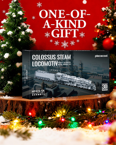 Kit de modèle de puzzle 3D en métal exquis rétro Locomotive à vapeur Colossus HP429-SK de Piececool pour les amateurs adultes - Product Image 5