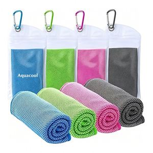 Summer Sports <b>Towel</b> Custom Fitness Yoga Running Gym Soft Breathable Ice <b>Cooling</b> Solid Color Polyester Material - Product Image 1