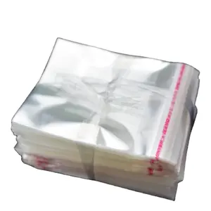 Custom color printed clear self adhesive suffocation warning poly bags OPP plastic bag for clothing