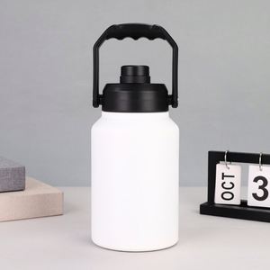 64oz Camping Isolierter Eisbehälter Edelstahl Wasserflasche 128oz Tragbare Thermoskanne mit Deckel - Product Image 2