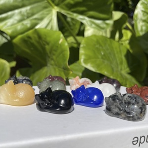 Crystal Quartz Sleeping <b>Cat</b> Carving Crystal Crafts <b>Cat</b> Carvings for <b>Gift</b> Decoration - Product Image 6