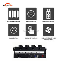 DJ électrique lumière célébration 4 têtes lanceur de confettis DMX512 machine à papier contrôlée pour mariages et anniversaires télécommande