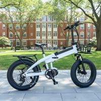 Vélo électrique pliable 20 pouces avec logo personnalisé, moteur Bafang Mid Drive 1000W, batterie 48V intégrée au porte-bagages arrière, moteur sans balais