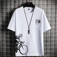 T-shirt en polyester tricoté pour homme avec impression DTF personnalisée, transfert graphique couleur, séchage rapide, streetwear, vente en gros