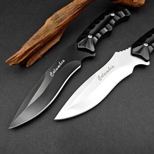 سكين كارامبيت من الفولاذ المقاوم للصدأ بشعار مخصص من KCH، سكين ثابت النصل للدفاع عن النفس والبقاء على قيد الحياة مع غمد وملحقات - Product Image 2