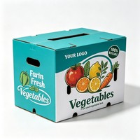 Boîte en carton pour fruits (banane, pomme, orange, cerise, myrtille) et maïs, durable, recyclable, personnalisable, biodégradable