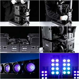 2x300W RGBAWW Luces LED para Audiencia, IP65 Impermeables, 2 Ojos de Luz, Enlazables Horizontal o Verticalmente para DJ - Product Image 3