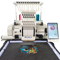 Nueva Máquina de Bordar Computarizada de Una Cabeza, 12 Agujas, Totalmente Automática, de Alta Precisión, con Cambio de Color Personalizado y Rodamiento de Motor