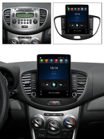 9,7 Zoll Auto-Headunit GPS-Navigation für Hyundai I10 2007-2013 Eingebautes BT Kabelloses CarPlay Kostenlose EU-USA-Kartenaktualisierung WIFI DAB+