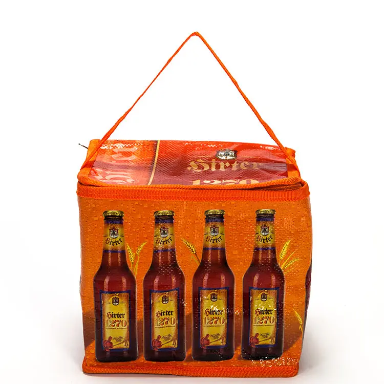 Reusable eco friendly insulated thermal beer bottle cooler tote carry bag