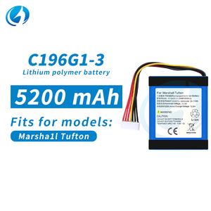 Batterie de remplacement Li-polymère 5200mAh C196G1-3 sans gonflement pour enceinte <span class=keywords><strong>Marshall</strong></span> Tufton - Product Image 1