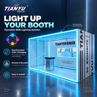 Stand d'exposition modulaire LED personnalisé - Cadre en aluminium, présentoir lumineux pour salon professionnel