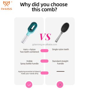 PAKISS Hairbrush Supplier 2-in-1 Hair Mist <strong>Brush</strong> Detangles Refreshe <strong>Smooths</strong> Anti-static Spray Comb Detangling Hydration <strong>Brush</strong> - Product Image 3