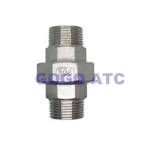 304 stainless steel double outer wire joint DN8-50 male thread joint double head outer wire joint Pneumatic Connector