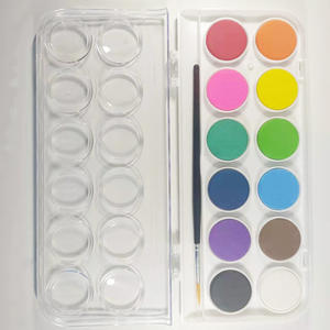 12 couleurs de <span class=keywords><strong>gouache</strong></span> sèche peinture aquarelle solide non toxique et durable pour un dessin facile sur papier ensemble écologique - Product Image 5