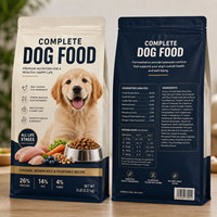 Emballage personnalisé pour litière pour chat, pochette zippée, plastique recyclable, fond plat, logo personnalisé, sac pour nourriture pour animaux ou litière pour chat