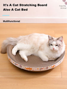 Cartoon Design <span class=keywords><strong>Cat</strong></span> Scratcher für kleine/mittlere/große Katzen (M/L/XL) Wellpappe Katzen bett und Kratz brett - Product Image 5