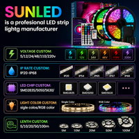 Bande lumineuse LED 2835 à haut lumen, extérieure, IP65, 12 volts, bandes lumineuses intelligentes, ruban LED 120D pour la publicité