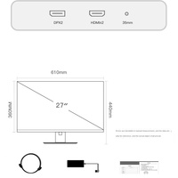 Moniteur PC 24,5-27 pouces 2K 240Hz 360Hz 400Hz avec support réglable, rétroéclairage RVB, dalle IPS pour le gaming 2560*1440 ESPORT - Vente en gros