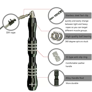 समायोज्य pvc स्टील तार केबल उच्च गुणवत्ता टिकाऊ पेशेवर पोर्टेबल वयस्क फिटनेस प्रशिक्षण उपकरण प्रतियोगिता - Product Image 4