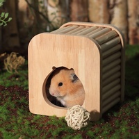 Rumah Hamster banyak ruang kayu kustom labirin multi-ruang Hideout kayu Solild mainan Hamster tempat tidur Hamster Hideout rumah