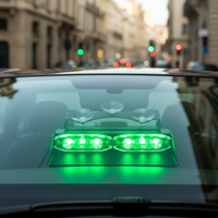 Großhandel Auto-Innenraum LED-Stroboskoplicht 8 LEDs 3W pro Stück 19 Muster DC 12-24V Mit Zigarettenanzünder-Stecker 3 Saugnapfhalterungen