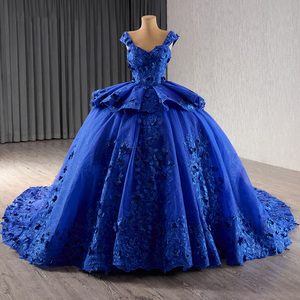 <b>Red</b> Sparkly Lace Applique Embroidery Tiered Wedding Gowns Off the Shoulder Quince Dress Rsm231075 - Product Image 2