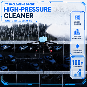 Drone de nettoyage JTC10, nettoyeur haute pression, machine de lavage de fenêtres aérienne télécommandée, hauteur de vol de 100 m, pression réglable - Product Image 1